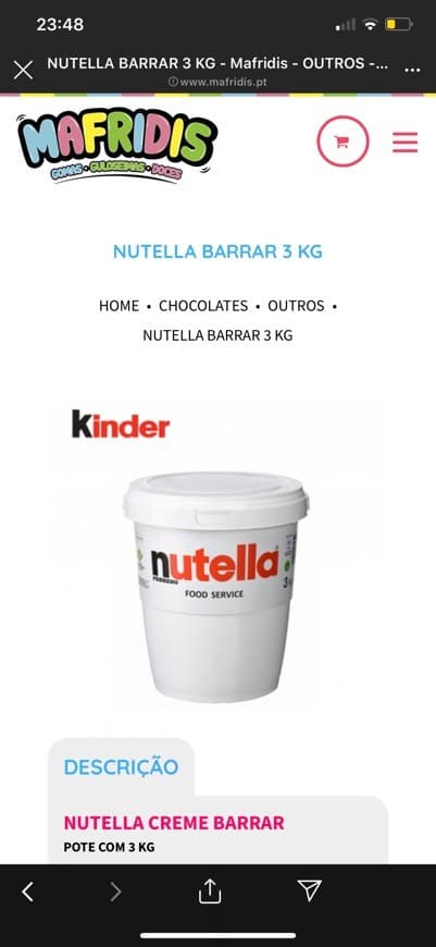 Producto Nutella 3kg 🥰