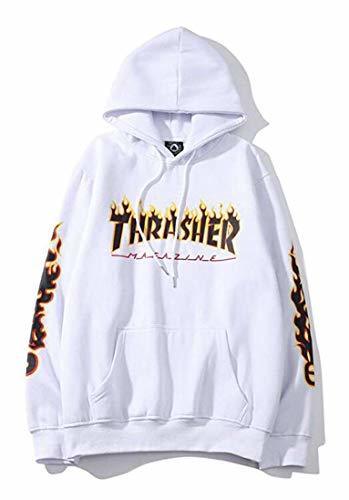 Moda Medress Sudadera con Capucha de Manga Larga para Mujer Thrasher Jersey con