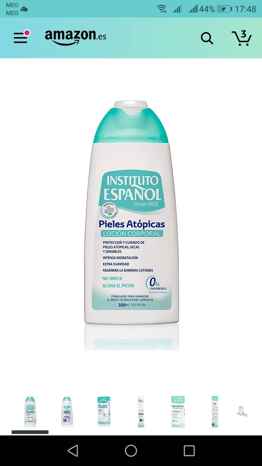 Producto Creme para pele atópica