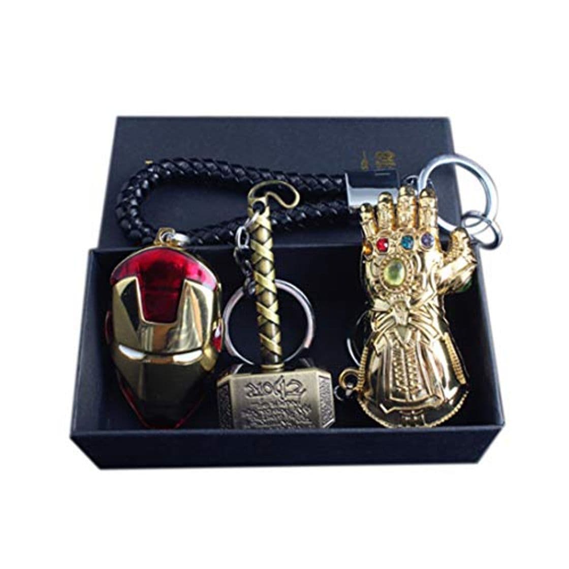 Producto Nexthops Llavero The Avengers Keychain Los Vengadores Iron Man Thanos Guantes Thor Hammer Capitán América Adorno en Coche Colección Costume Accesorio Juguete Aleación Unisex para Fans de Anime