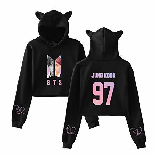 Fashion KPOP BTS Álbum Lovely Cat Ears Suéter De Manga Larga Sudaderas con