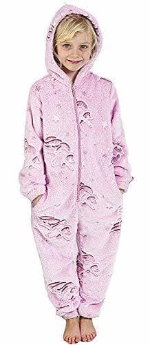 Fashion Pijama Unicornio Niña Onesie Pijamas Niñas Entero Brilla en la Oscuridad Glow