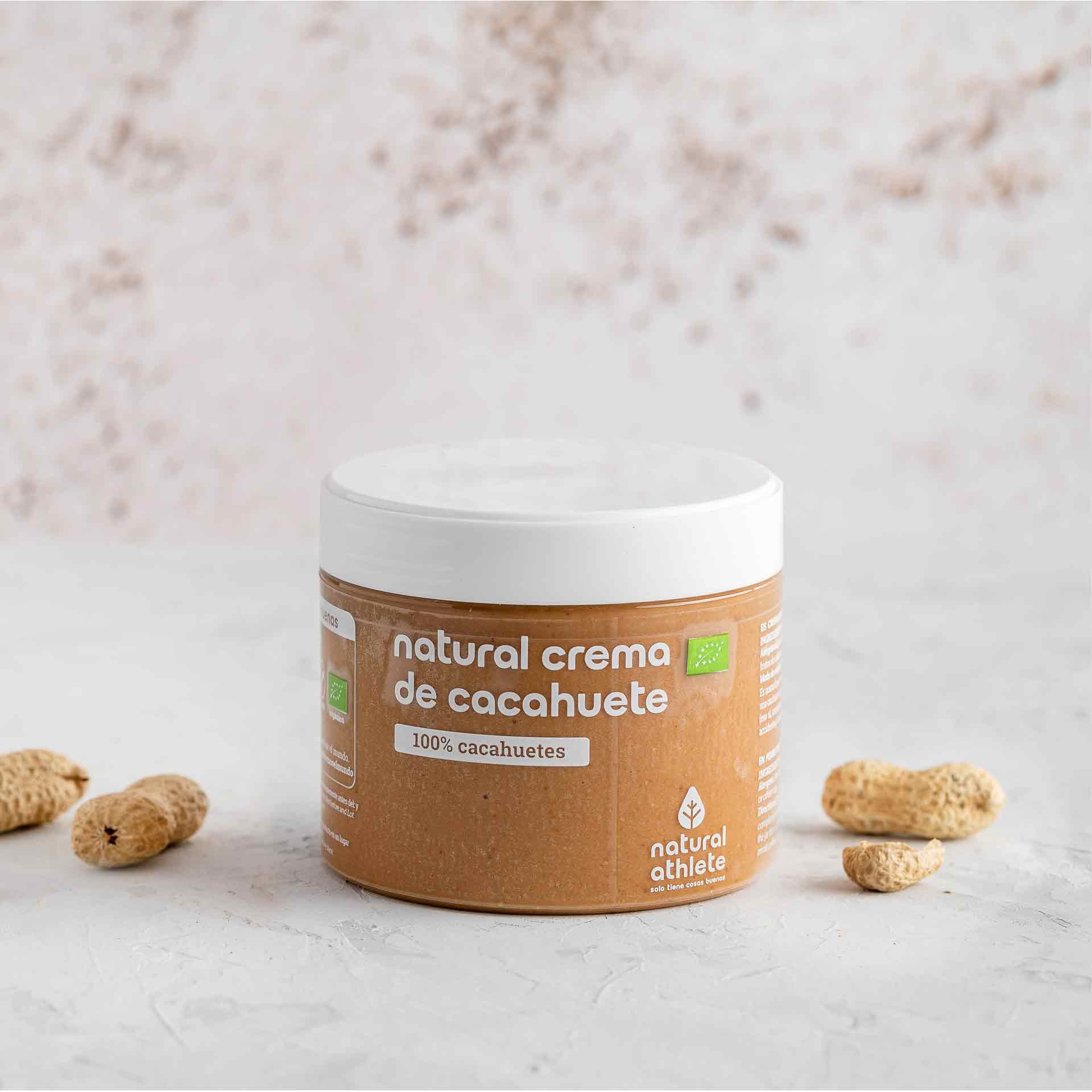 Producto Crema de Cacahuete Natural Athlete 100% Cacahuete Sin Azúcar