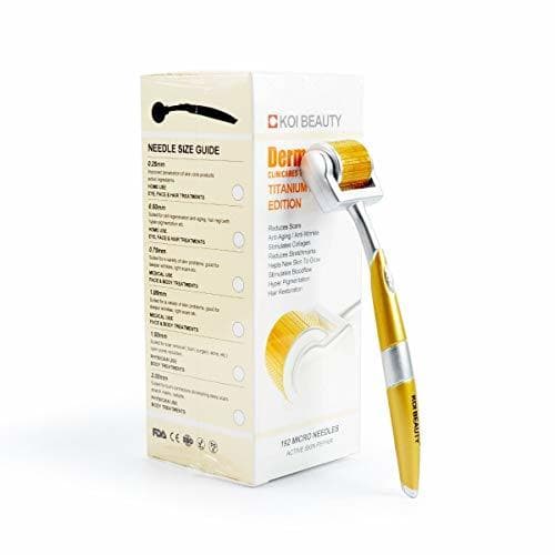 Beauty Dermaroller 0.5 1.0 1.5 2.0 mm Titanio Rodillo Facial 192 Microagujas -