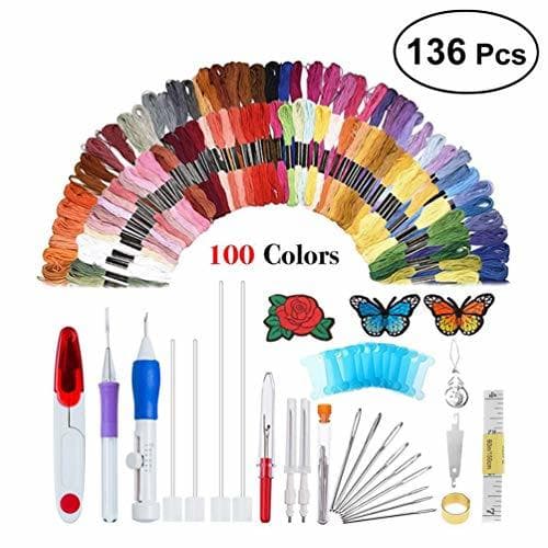 Producto HEALLILY Kit de bordado de aguja de perforación Magic Embroidery Pen Set