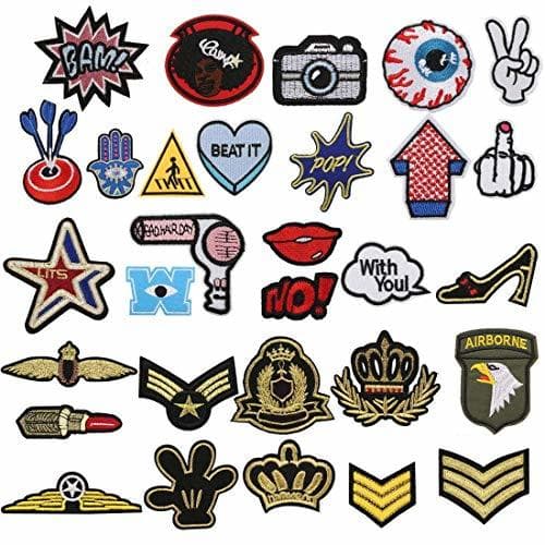 Producto Patch Sticker, Tatuer 30 Piezas Hierro en Parches Pegatina de Parche Costura