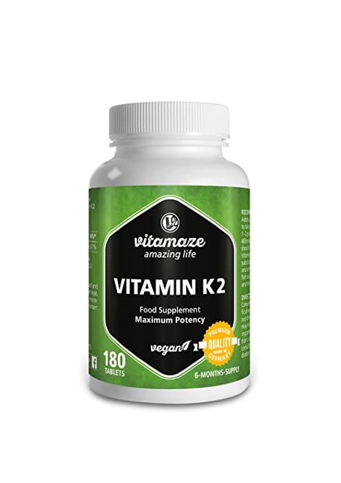 Producto Vitamaze® Vitamina K2 MK-7 200 µg altamente dosificada