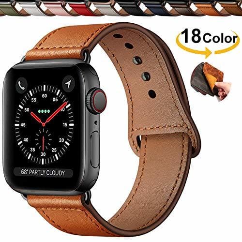 Producto Chok Idea Innovador Hebilla Piel Genuina Correa Compatible with Apple Watch 42mm