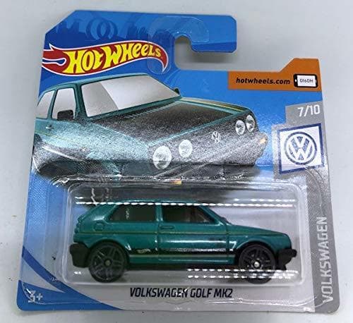 Product 2019 Hot Wheels Volkswagen Golf MK2 Green 7/10 Volkswagen 68/250