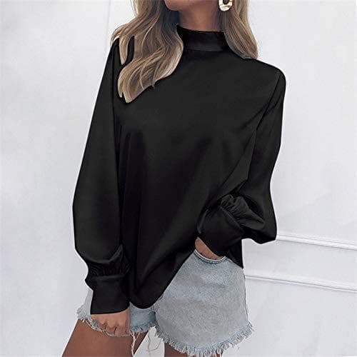 Place SETGVFG Blusas De Mujer Moda Blusa De Manga Larga Puff Camisa Sólida