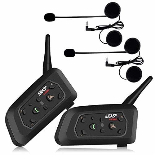 Electrónica Ejeas V6 Pro 2xAuriculares Intercomunicador Moto Bluetooth para Motocicletas