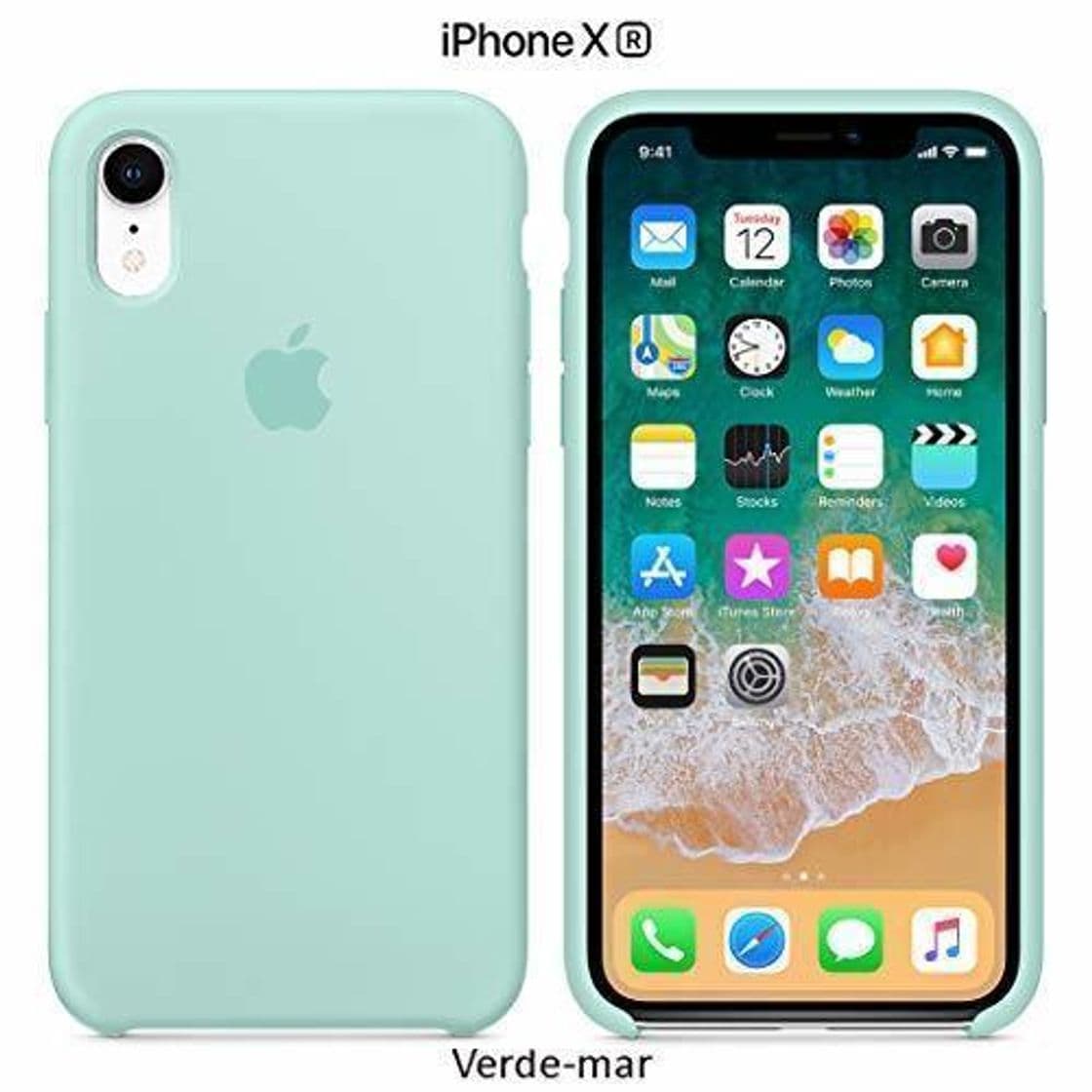 Electronic Funda Silicona para iPhone XR Silicone Case, Textura Suave, Forro Microfibra