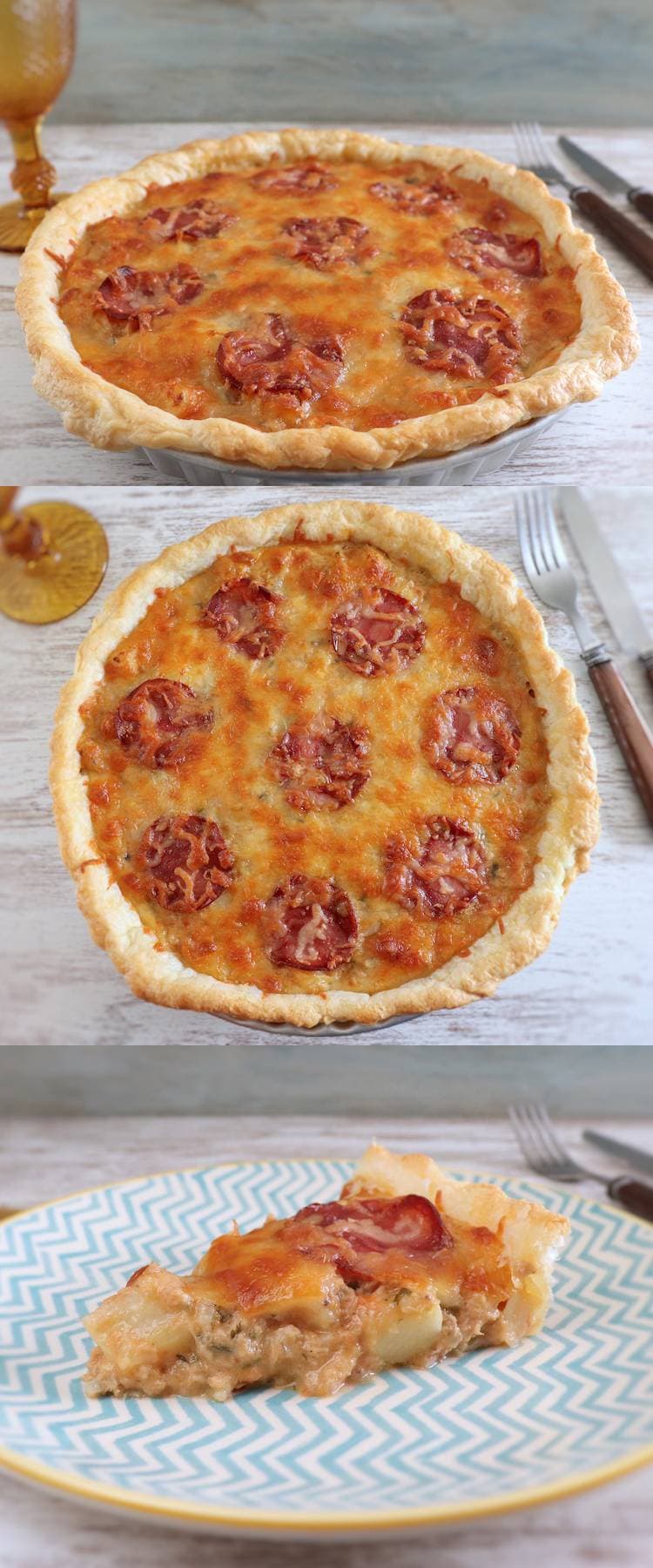 Moda TARTE DE ATUM COM BATATA E CHOURIÇÃO