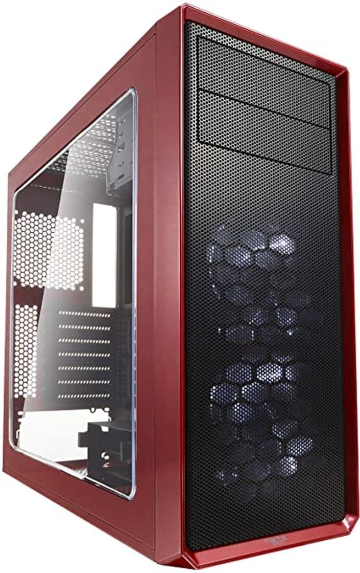 Place Fractal Design Focus G 2 x Ventiladores Silenciosos USB3 Ventana Panel ATX PC Caso – Rojo