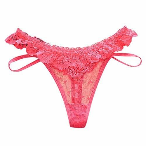 Product EFINNY Lencería Sexy para Mujer Encaje Tangas Huecas en Forma de corazón