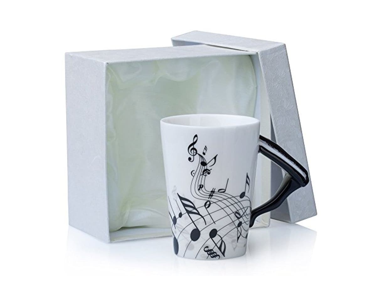 Product Taza de cerámica con motivo Henkel - Diseño de "piano" blanco e