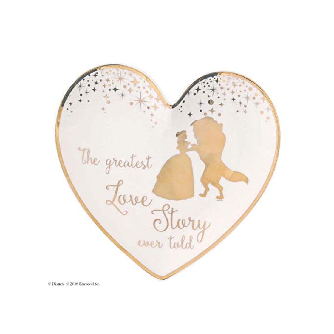 Producto Enchanting DisneyNEY  A29336 Plato en Forma de Corazon La Bella y la Bestia