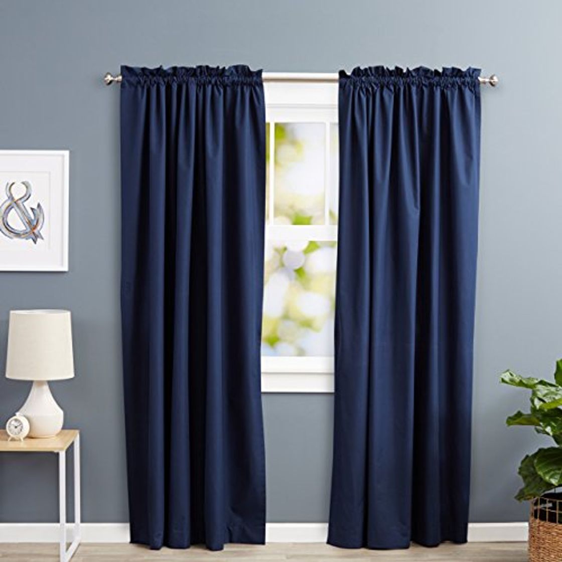 Producto AmazonBasics - Cortinas opacas con aislamiento térmico y alzapaños