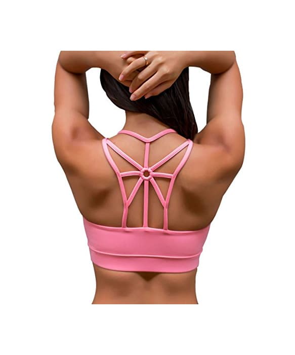 Producto YIANNA Sujetador Deportivo Mujer Alto Impacto Top Deporte Yoga Gimnasio con Relleno