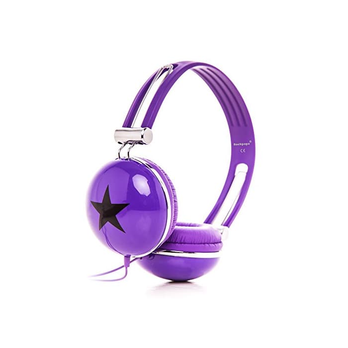 Producto Rockpapa Estéreo Ajustable Star Niñas Niños Adultos Kids Auriculares