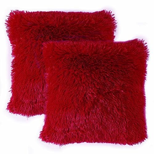 Product MIULEE Juego de 2 Cojines Protectores Faux Fur Throw Funda de cojín