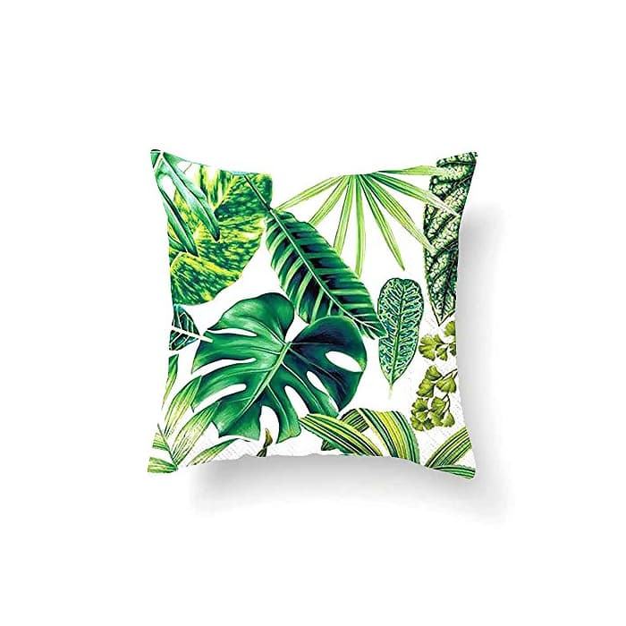 Product Vevice 1pièce Tropical Feuilles Vertes Taie d'oreiller Coussin Décoratif Cases carré Canapé/canapé/intérieur