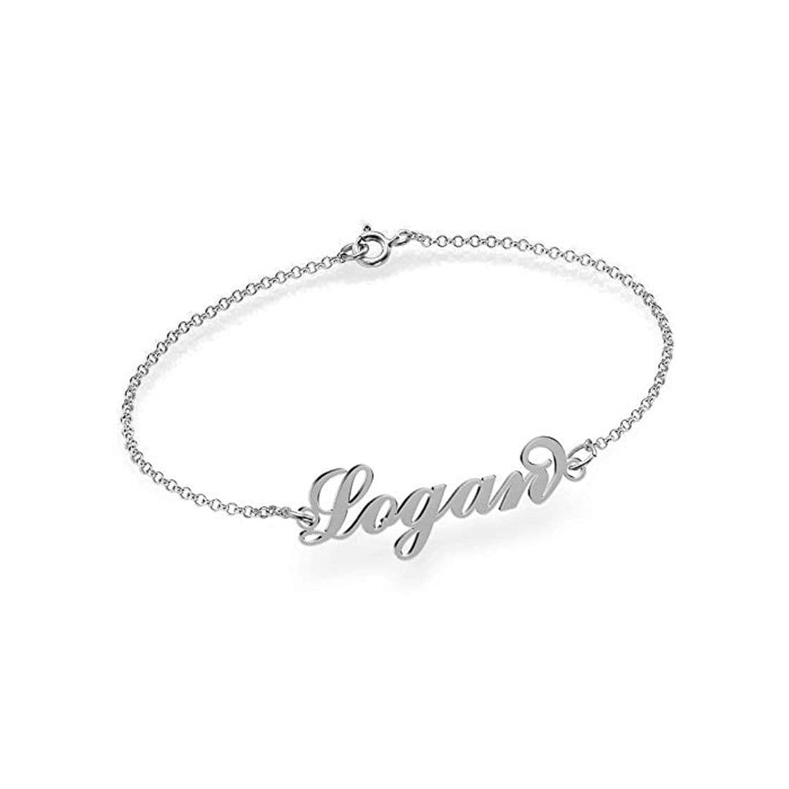 Fashion Lam Hub Fong Pulseras Personalizadas con Nombre Plata de Ley Mujer 925