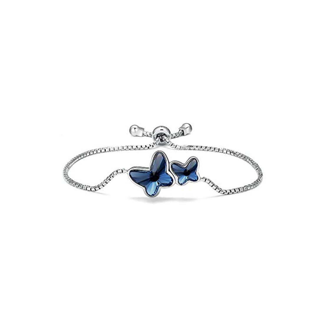 Product T400 Pulsera para Mujer Plata de Ley 925 Brazalete de Mariposas Hecho