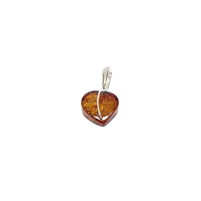 Product Creazioni Oro Colgante en Plata 925 con Ámbar Corazón Naranja P1960