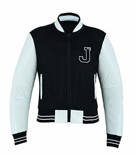 Producto JET Chaqueta Moto Hombre Verano Cuero Protecciones Perforada Malla Ventilación Extrema VARSITY