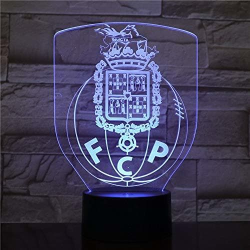 Lugar Lixiaoyuzz Lámparas De Mesa Led Futebol Clube Do Porto 3D Illusion Fc