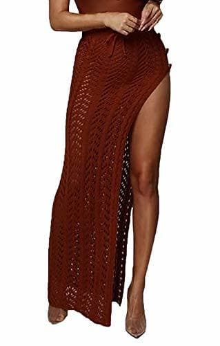 Product Martinad Faldas Mujer Largos Vintage Falda Croché Fashion Hueco Maxi con Estilo