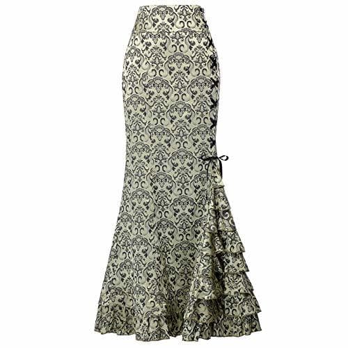 Product Vintage Falda de la Vendimia Jacquard de Las Señoras Rockabilly Flamenco Danza