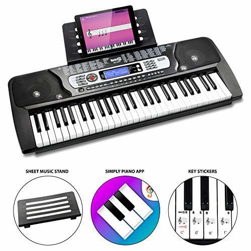 Producto RockJam 54 tecla del teclado de piano con el soporte de la