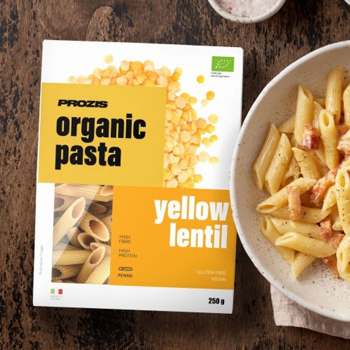 Moda Organic Pasta - Lentilhas Amarelas - Penne 250 g - Prozis