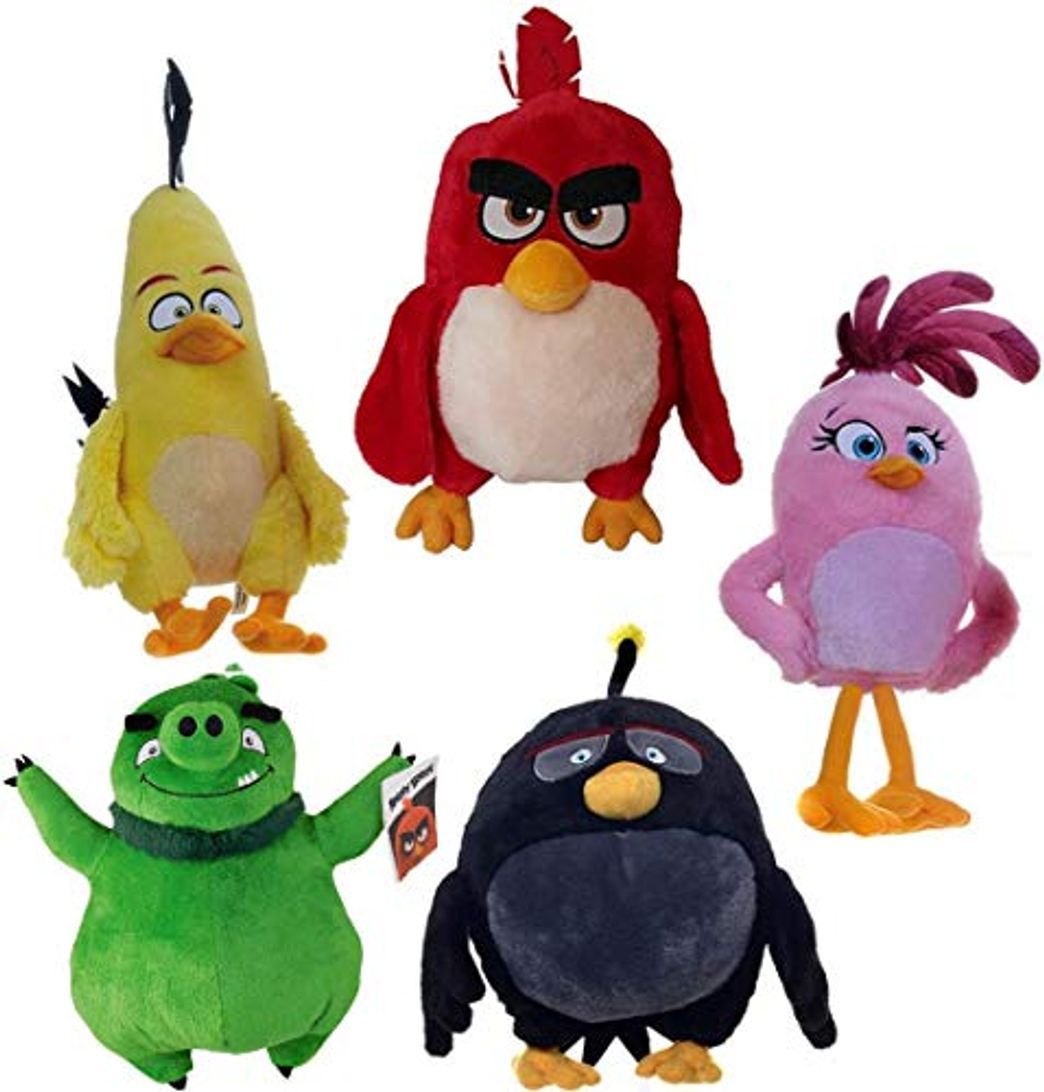 Producto Angry Birds Conjunto Completo 5 Peluches Felpa 20cm Red Chuck Bomb Pig Stella Original Rovio