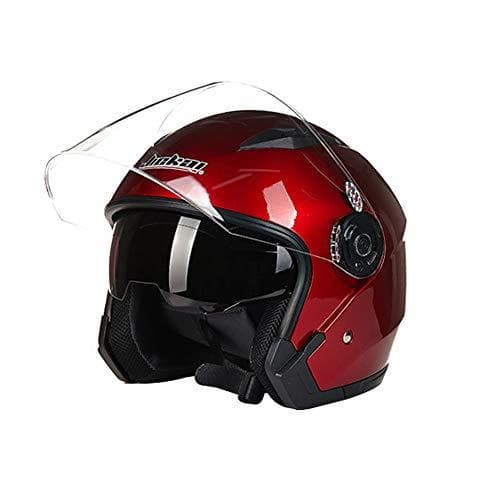 Lugar Folconauto Casco de Moto Scooter, Casco de Moto de Cara Abierta Jet