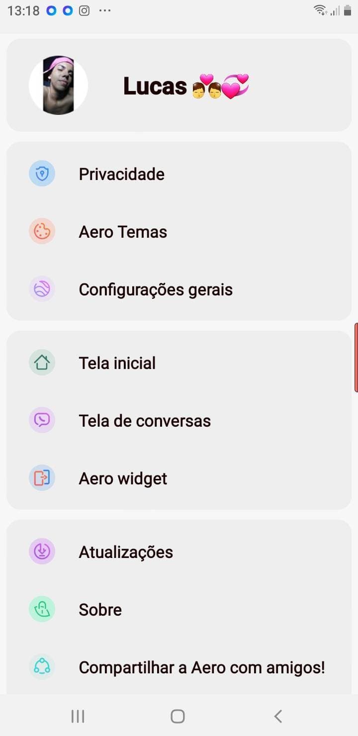 App WhatsappAero baixa status, coloca senha em conversas etc...