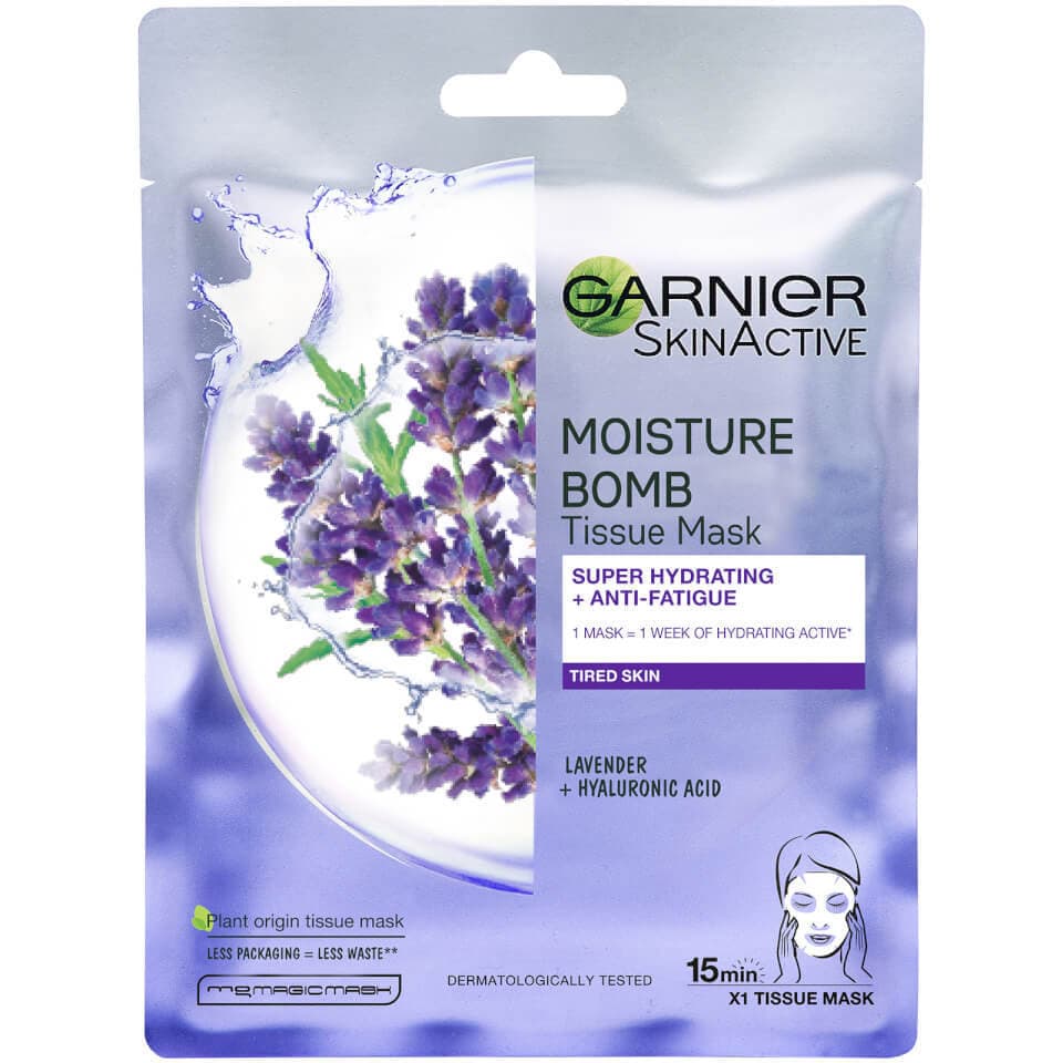 Fashion Mascarilla facial Moisture Bomb de Garnier, con aroma de lavanda ...