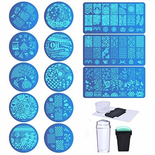 Place Biutee Set de Stamping Nail Art 13 Pcs Placas Estampacion Uñas +2