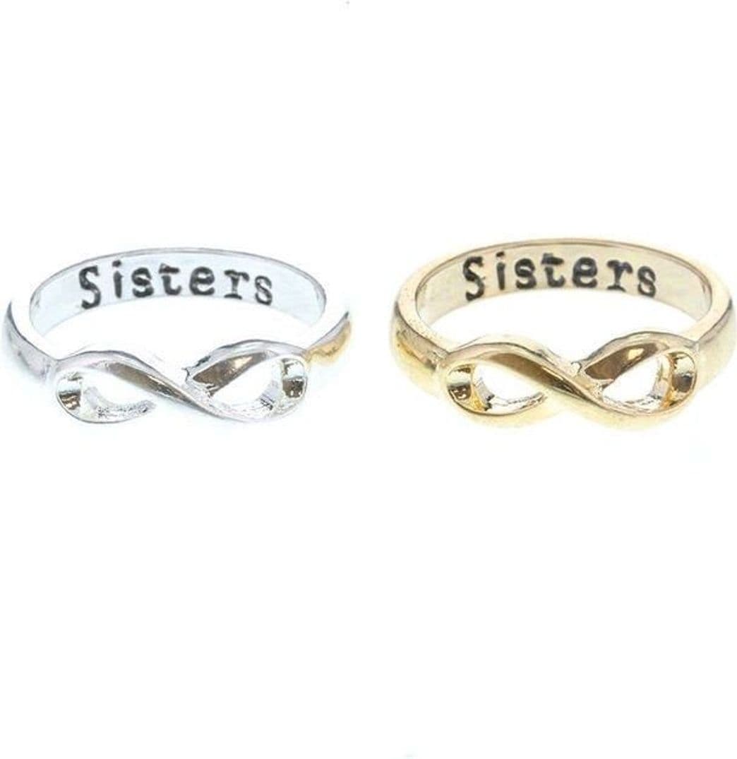 Moda Mixed Metal Sister Infinity Rings 

