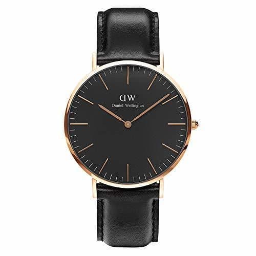 Moda Daniel Wellington Reloj Analógico para Unisex de Cuarzo con Correa en Cuero