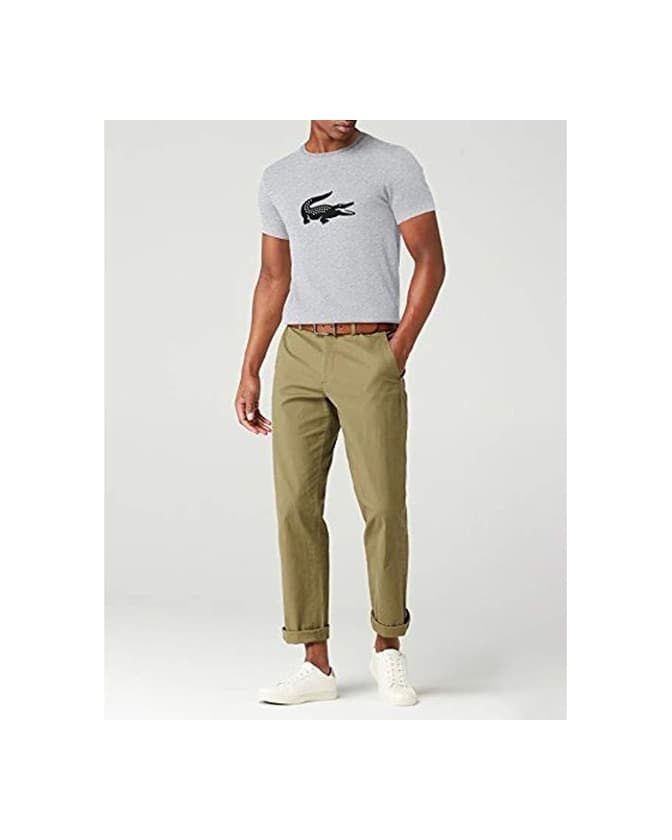 Moda Lacoste Th3377 Camiseta, Plateado