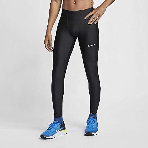 Product Nike M Nk Run Mobility Tight Sport Trousers, Hombre, Black/(Reflective silv)