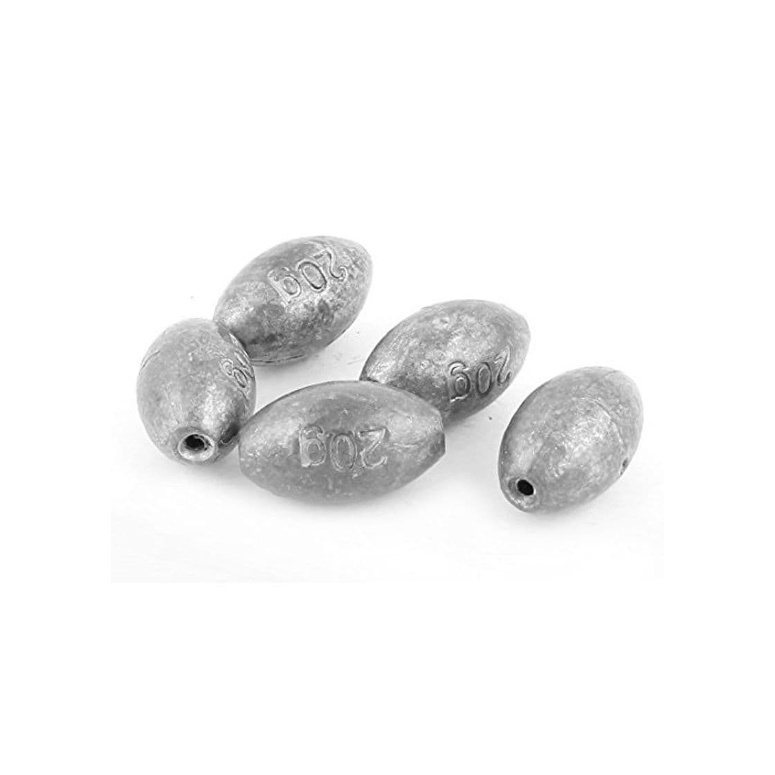 Product DealMux Ovalada Plomo Grosor de línea de Pesca a tiros platinas 22 x 13 mm 20 g por Pieza 5pcs