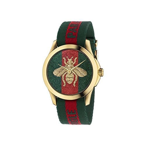 Fashion Gucci Reloj Análogo clásico para Unisex de Cuarzo con Correa en Nailon