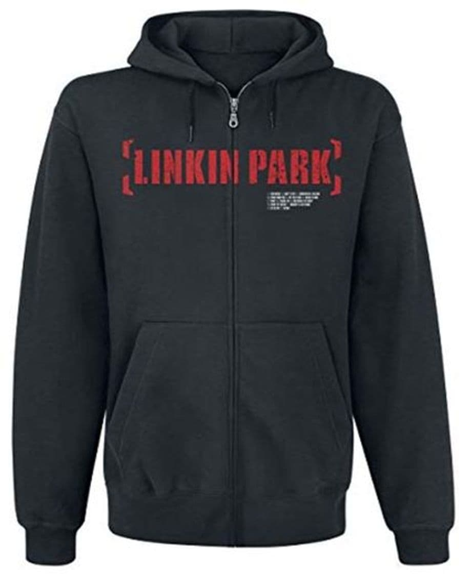 Fashion Linkin Park Meteora Red Hombre Capucha con Cremallera Negro L