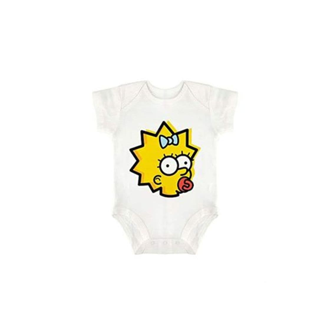 Fashion NOT Triangular Baby Jumpsuit Maggie Simpson White 6months Cute Super Soft Cotton Protects Baby's Body