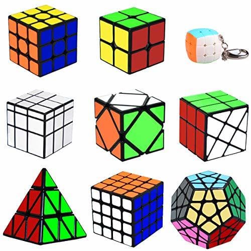 Product lunaoo Speed Cube Set Magic Cube 9 Piezas 2x2 3x3 4x4 Pyraminx