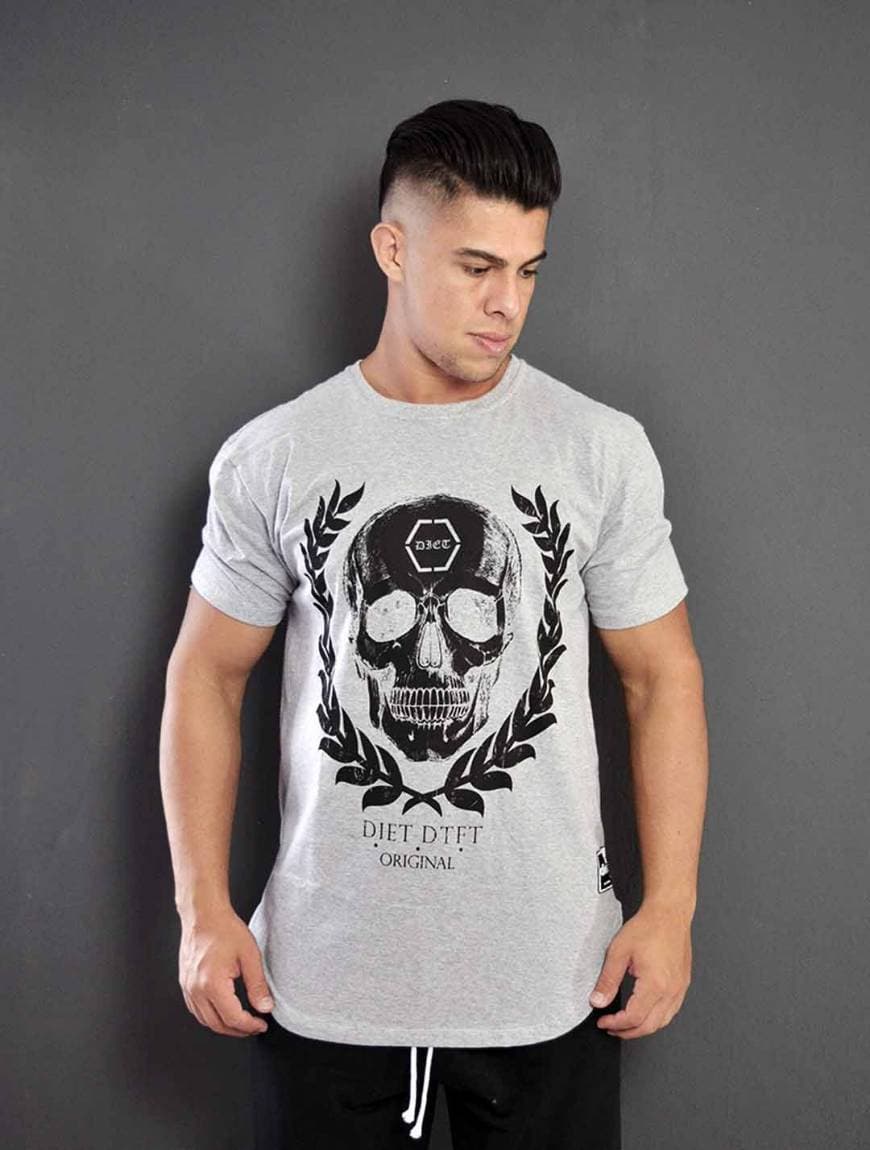 Product T-shirt cinza com caveira